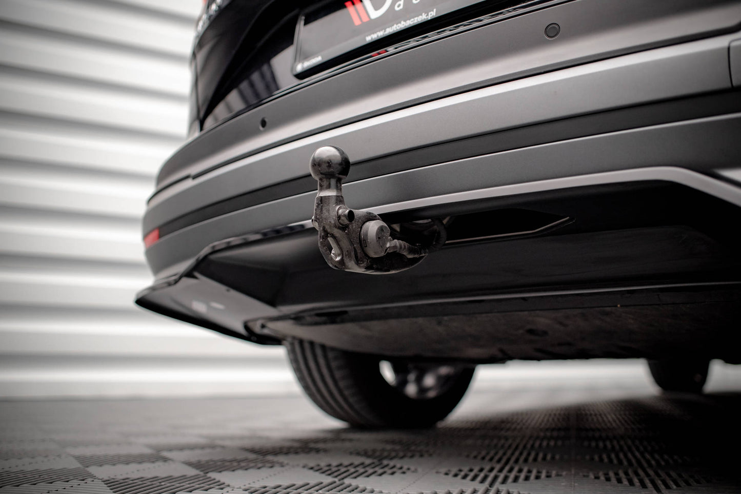 Mittlerer Diffusor Heck Ansatz DTM Look für Skoda Enyaq iV Carbon Look