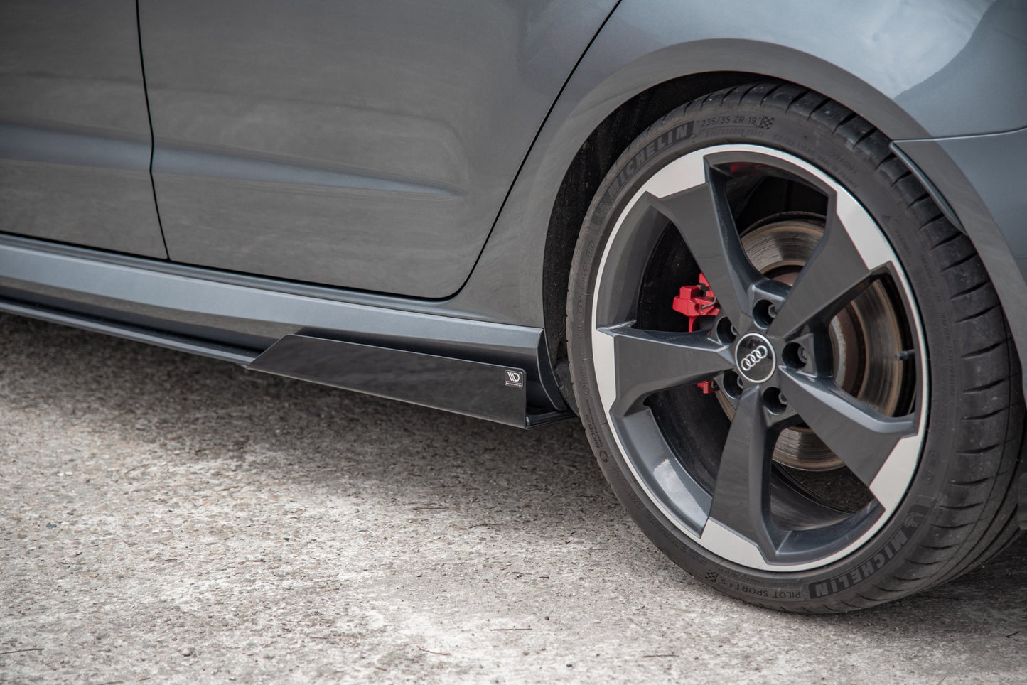 Street Pro Seitenschweller Ansatz für + Flaps Audi RS3 8V Sportback schwarz Hochglanz
