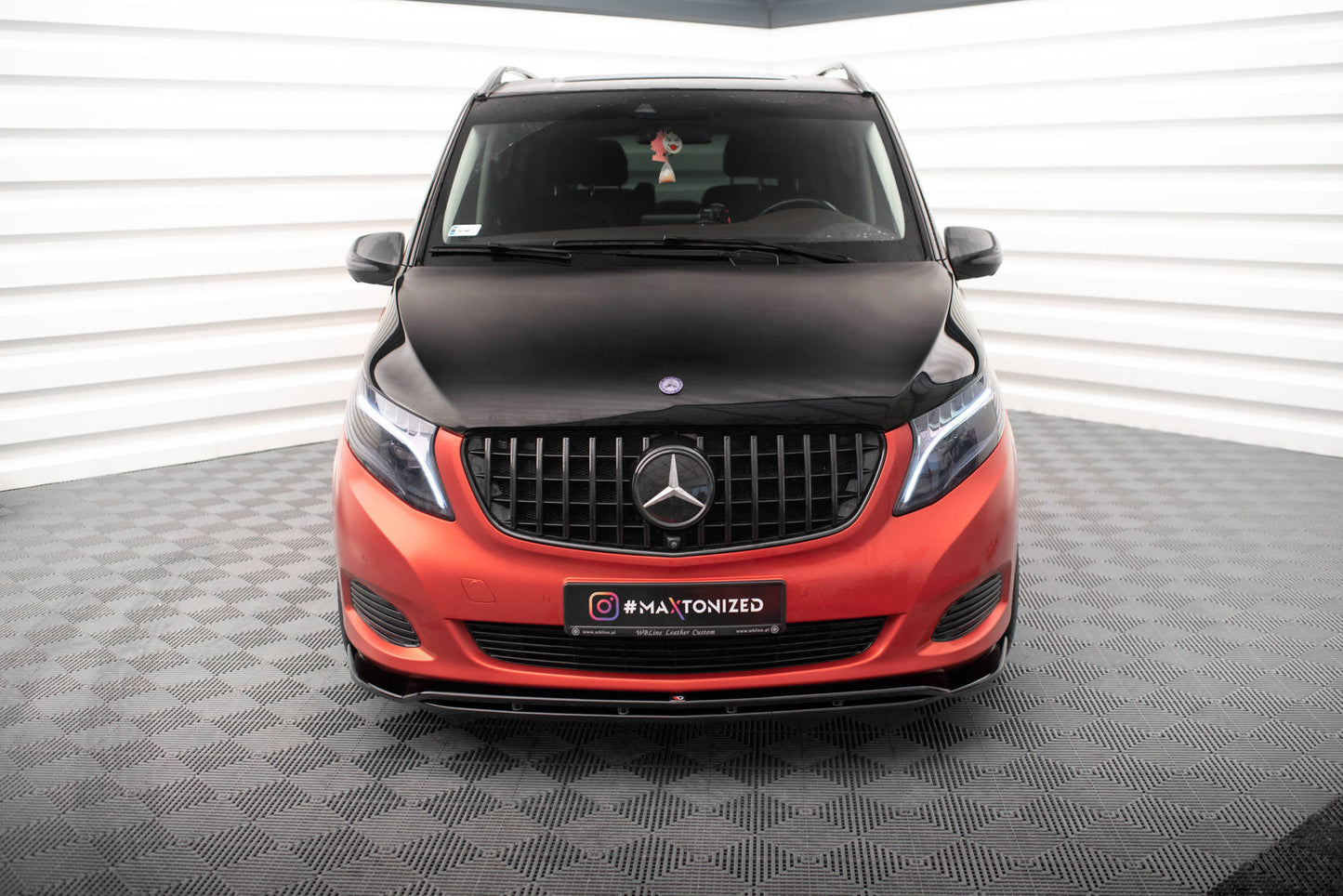 Front Ansatz V.4 für Mercedes-Benz V-Klasse W447 schwarz Hochglanz