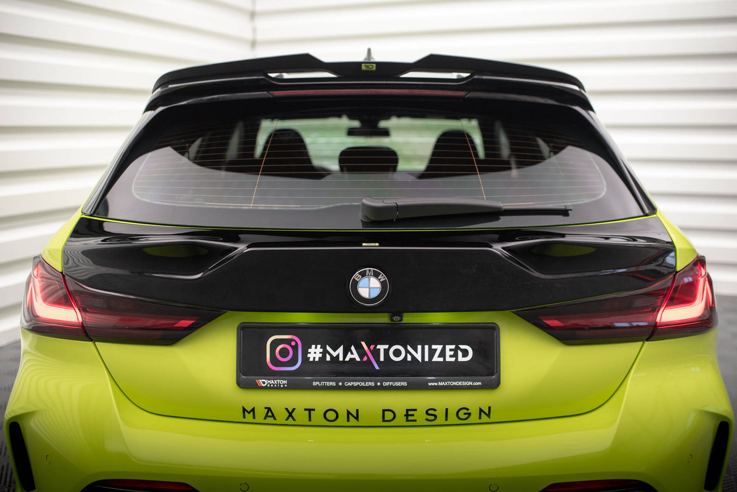 Heckscheiben Spoiler für BMW 1er M-Paket / M135i / 128ti F40 schwarz Hochglanz