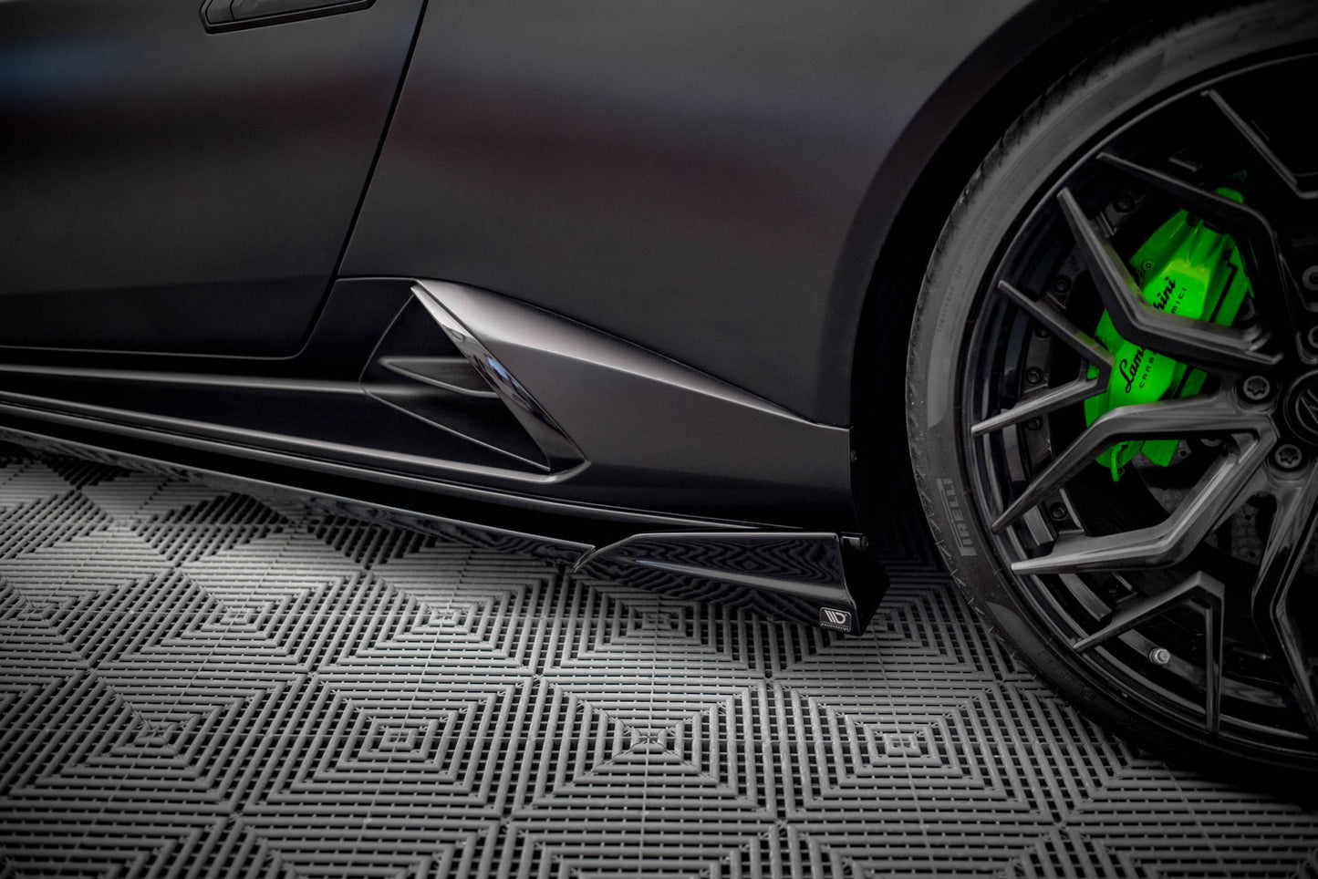 Seitenschweller Ansatz für Lamborghini Huracan EVO schwarz Hochglanz