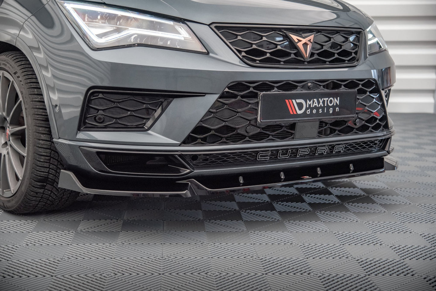Front Ansatz V.1 für Cupra Ateca Mk1 schwarz Hochglanz