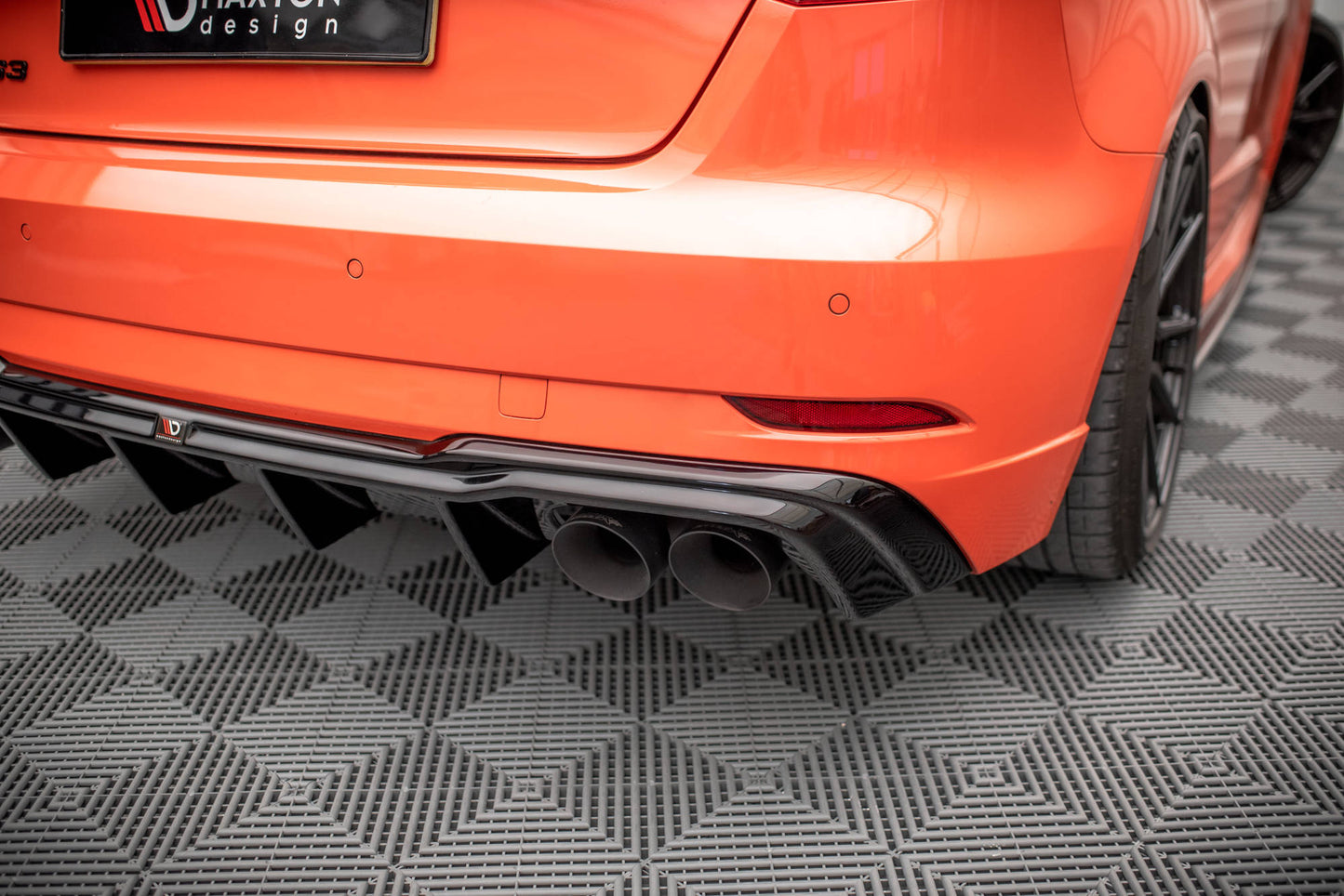 Diffusor Heck Ansatz für + Milltek Sport Auspuffverlängerung Audi RS3 Sportback 8V Facelift
