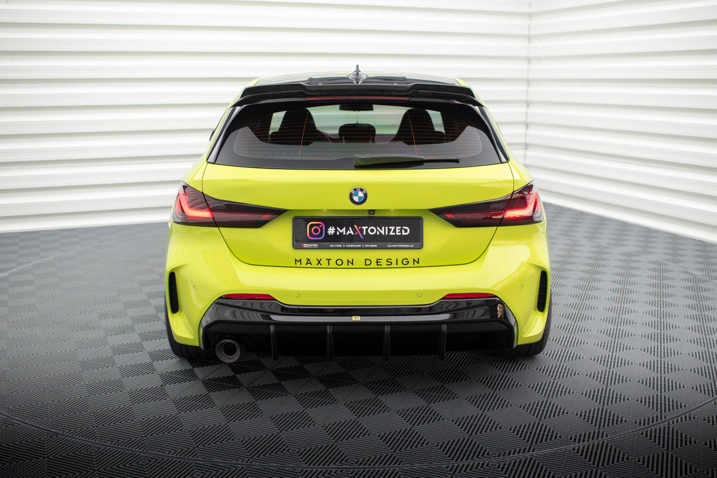 Diffusor Heck Ansatz V.3 für BMW 1er M-Paket / 128ti F40 (Ausführung mit einseitigem Doppelauspuffendrohr)