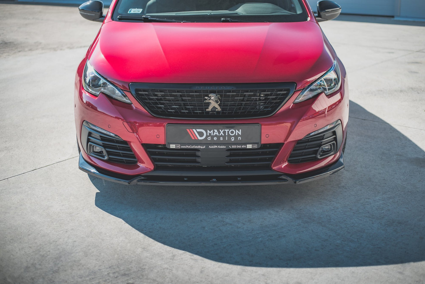 Front Ansatz V.1 für Peugeot 308 GT Mk2 Facelift schwarz Hochglanz