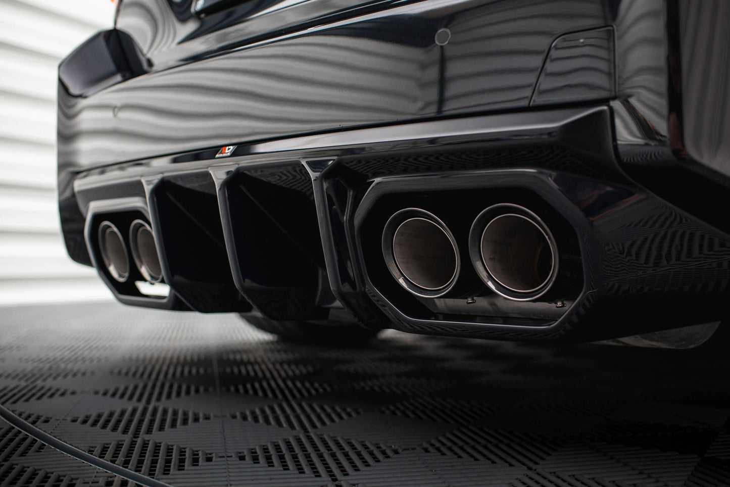 Diffusor Heck Ansatz V.2 für BMW M2 G87 schwarz Hochglanz