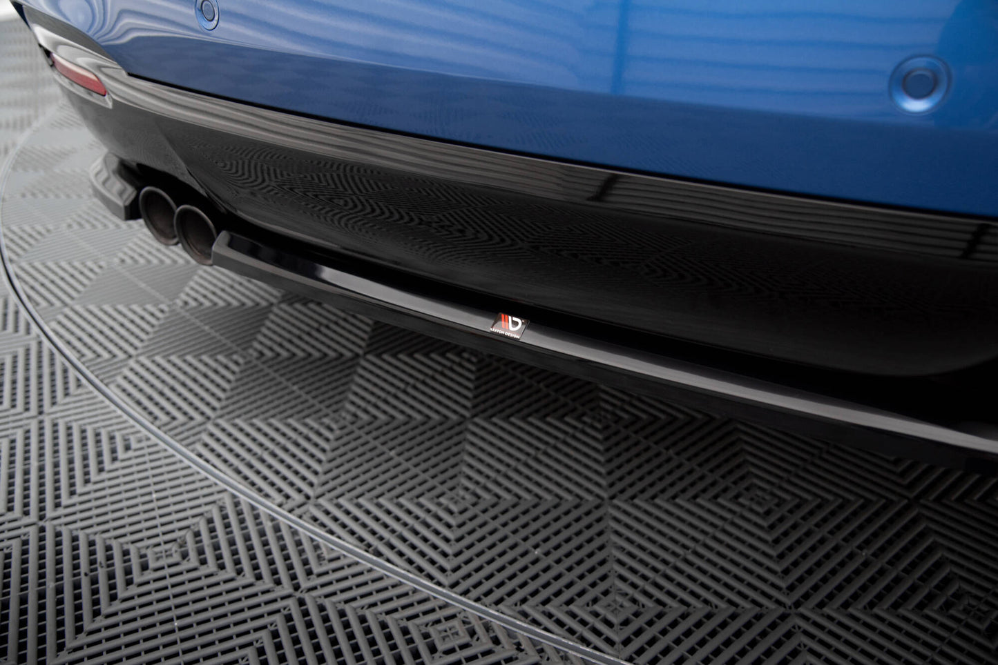 Heck Ansatz Flaps Diffusor V.1 für BMW 3er GT M-Paket F34 schwarz Hochglanz