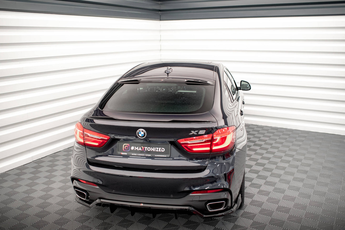 Heckscheiben Spoiler für BMW X6 M-Paket F16 Carbon Look