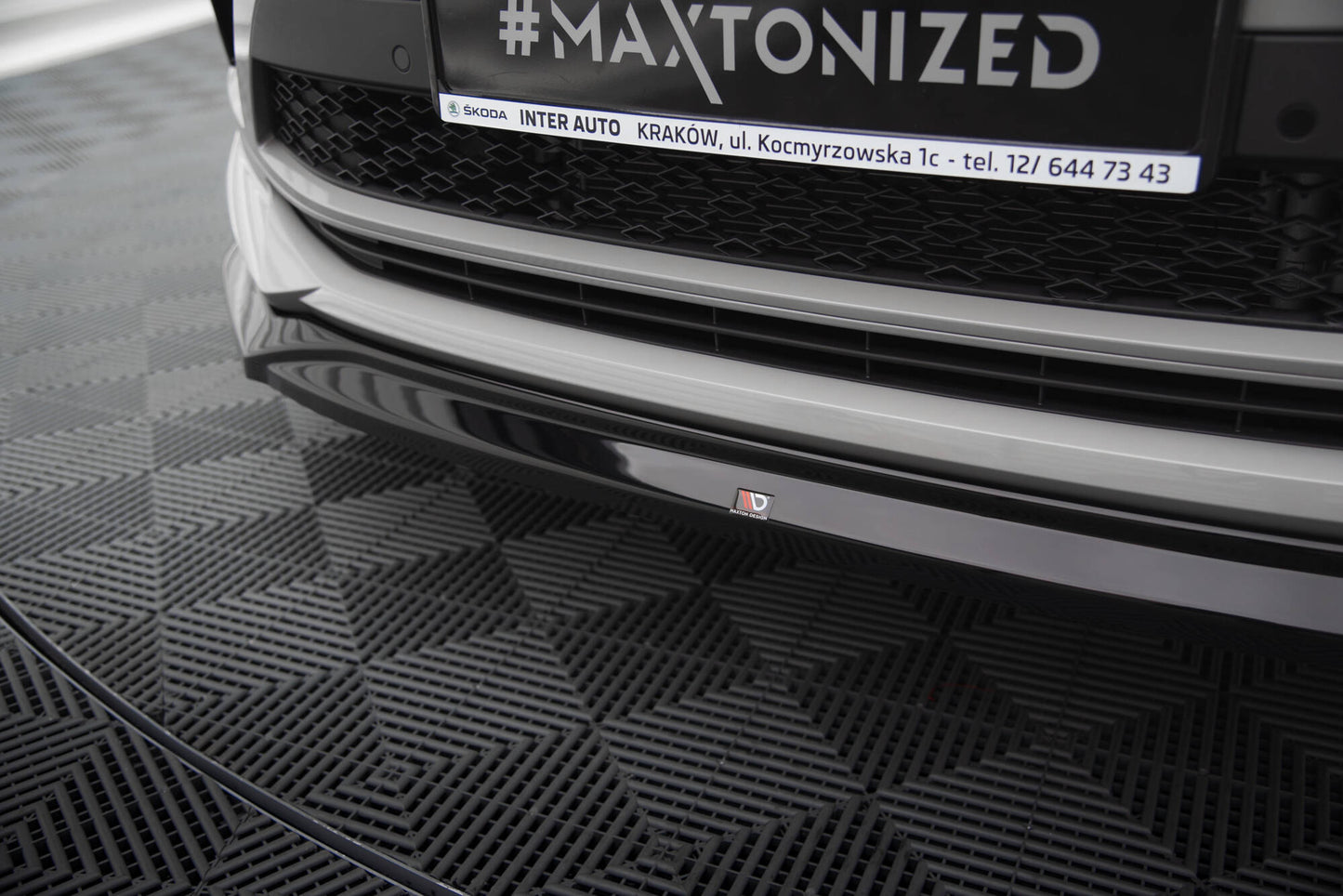 Front Ansatz V.2 für Skoda Kodiaq RS Mk1 Facelift schwarz Hochglanz
