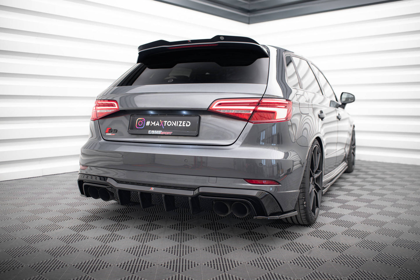 Diffusor Heck Ansatz für Audi S3 Sportback 8V Facelift