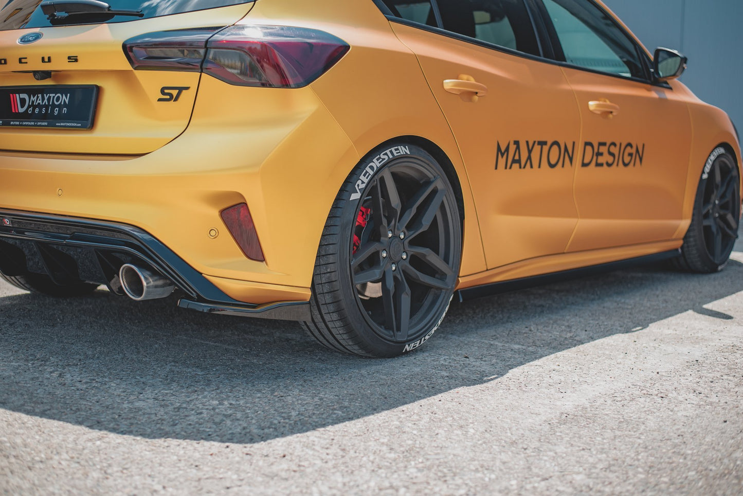 Heck Ansatz Flaps Diffusor V.3 für (Für heckansatz v.2) Ford Focus Hatchback ST Mk4 schwarz Hochglanz