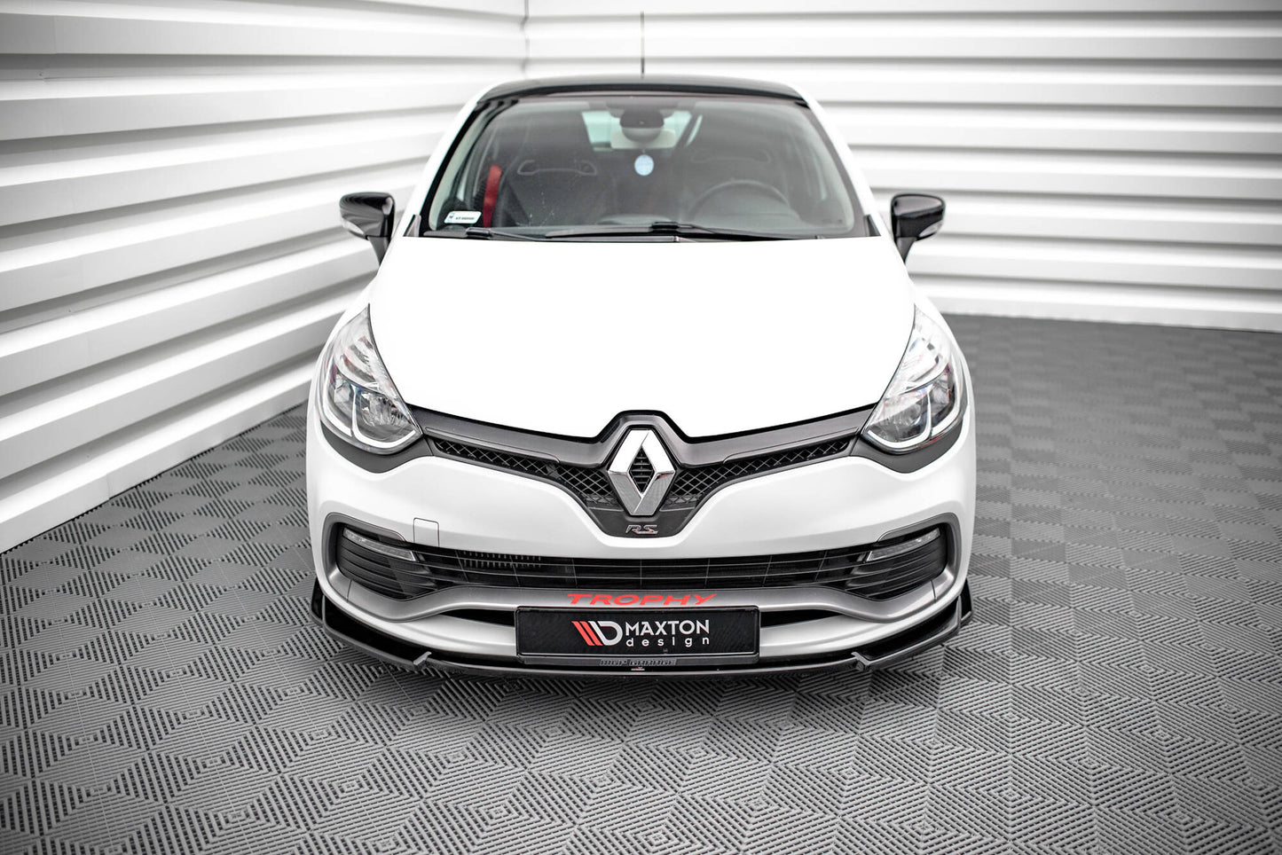 Front Ansatz V.2 für Renault Clio RS Mk4 schwarz Hochglanz