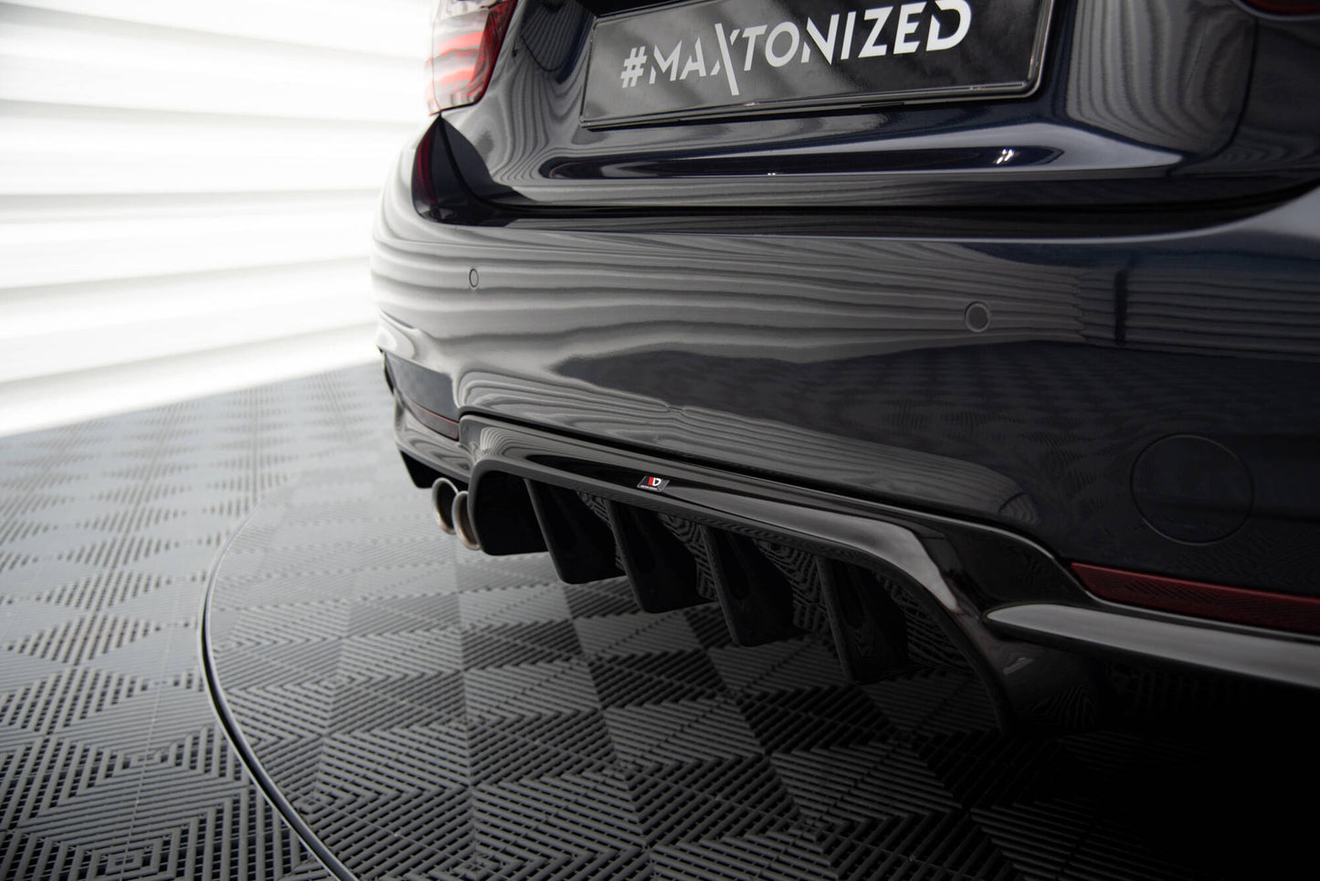Diffusor Heck Ansatz für BMW 4er Coupe / Gran Coupe / Cabrio M-Paket F32 / F36 / F33 (Einzelauspuff li.)