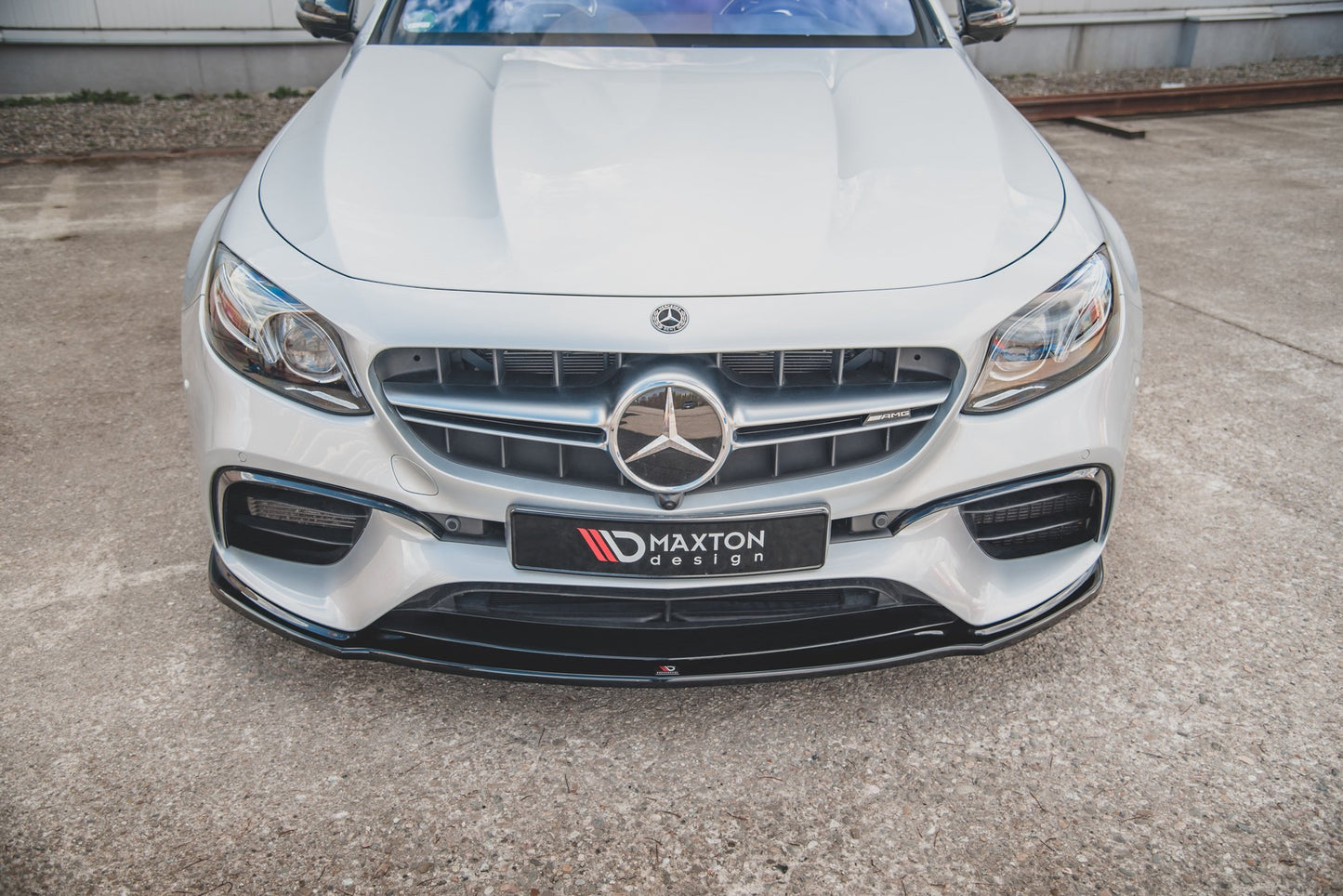 Front Ansatz V.2 für Mercedes-Benz E63 AMG Kombi/Limousine S213/W213 schwarz Hochglanz