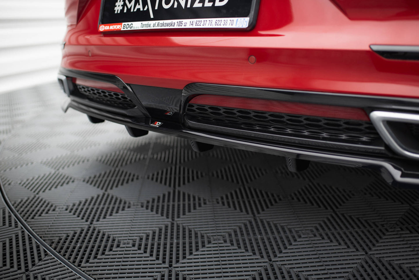 Mittlerer Cup Diffusor DTM Look Heck Ansatz für Kia ProCeed GT-Line Mk1 schwarz Hochglanz