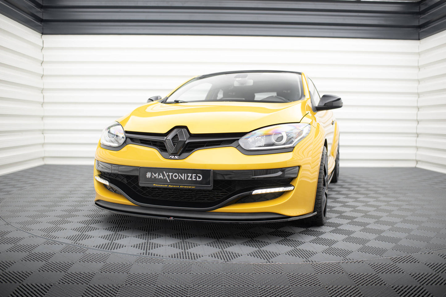 Front Ansatz für RENAULT MEGANE 3 RS v.1 schwarz Hochglanz