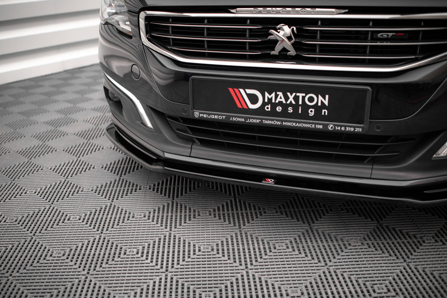 Front Ansatz V.2 für Peugeot 508 GT Mk1 Facelift schwarz Hochglanz