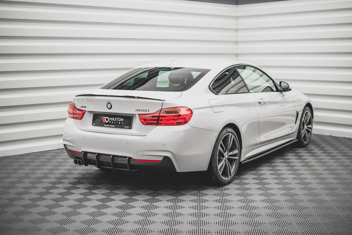 Spoiler CAP für BMW 4er F32 schwarz Hochglanz