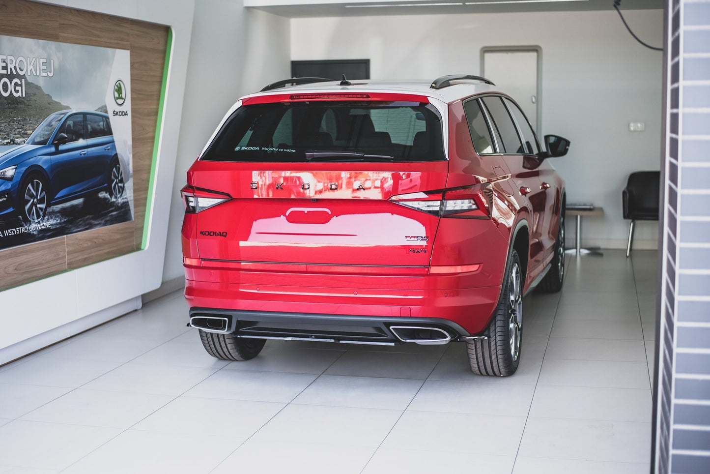 Heckansatz Skoda Kodiaq RS Mk1 / Mk1 Facelift schwarz Hochglanz