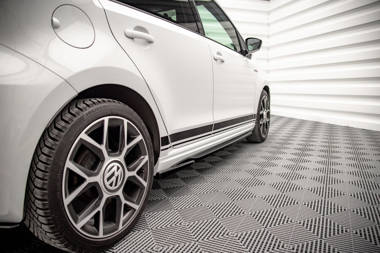 Seitenschweller Ansatz für VW Up GTI schwarz Hochglanz