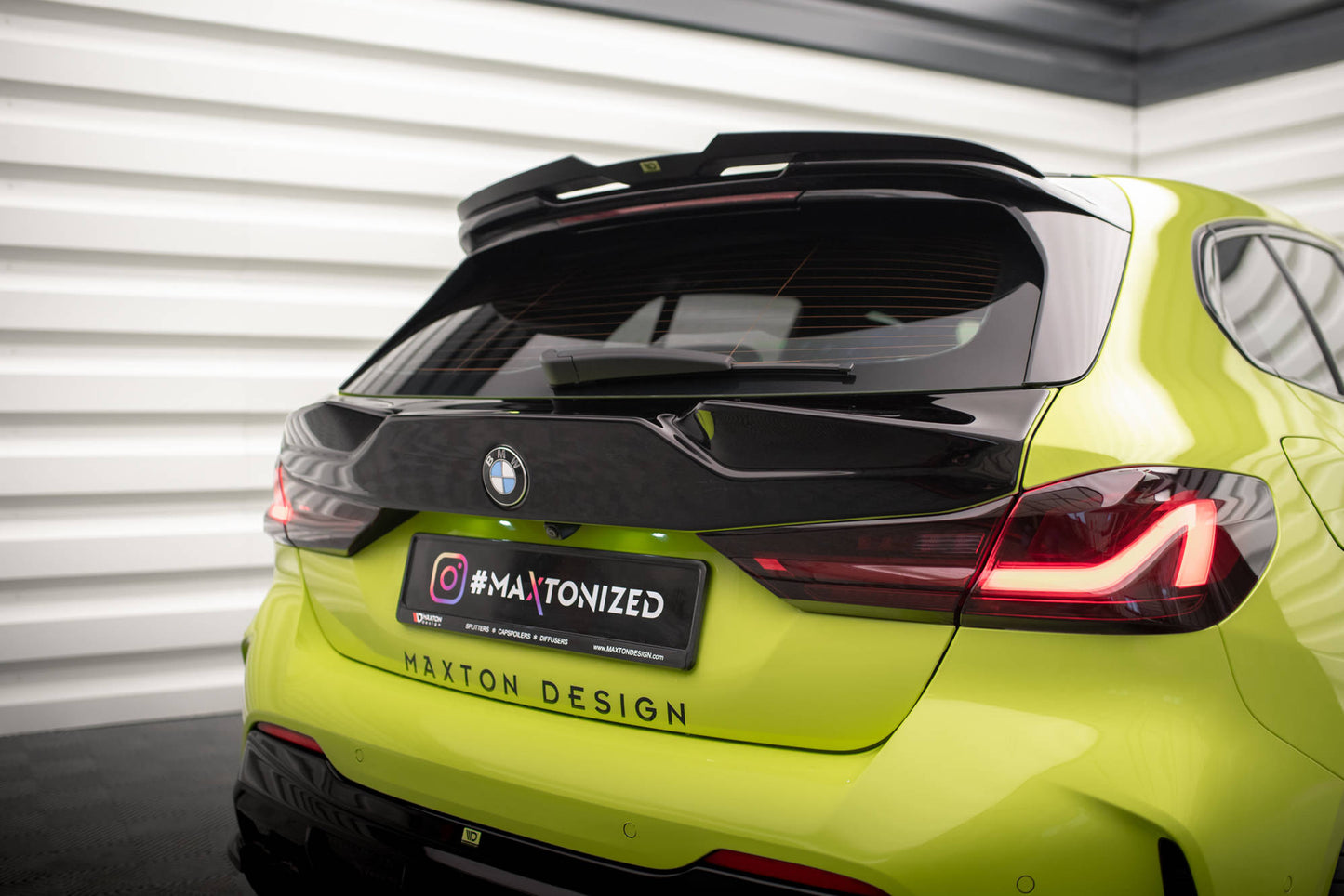 Heckscheiben Spoiler für BMW 1er M-Paket / M135i / 128ti F40 schwarz Hochglanz