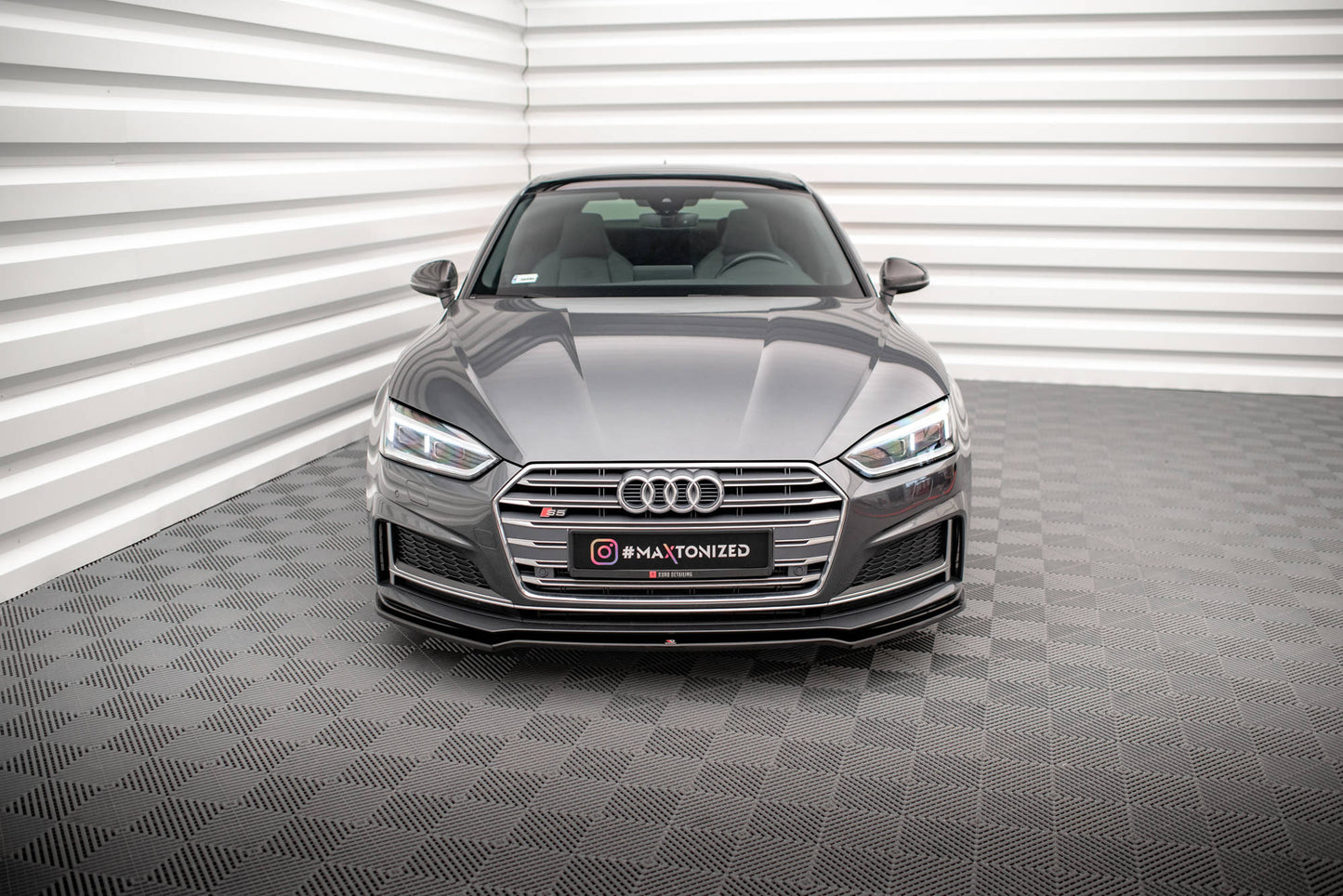 Front Ansatz V.1 für Audi S5 / A5 S-Line F5 Coupe / Sportback schwarz Hochglanz