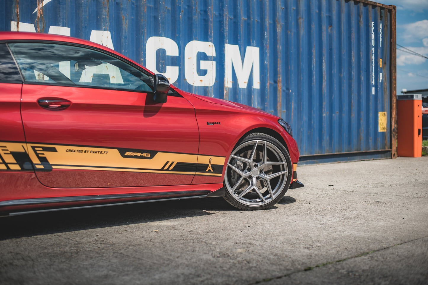 Street Pro Seitenschweller Ansatz + Flaps für Mercedes-AMG C43 Coupe C205 schwarz Hochglanz
