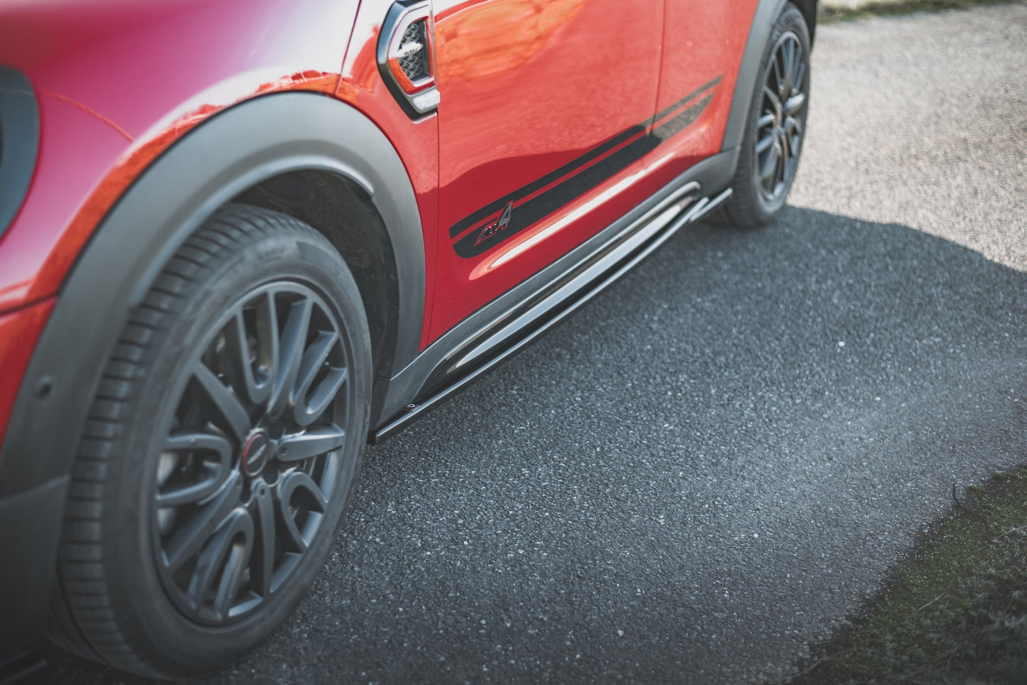 Seitenschweller Ansatz für Mini Countryman Mk2 F60 JCW schwarz Hochglanz