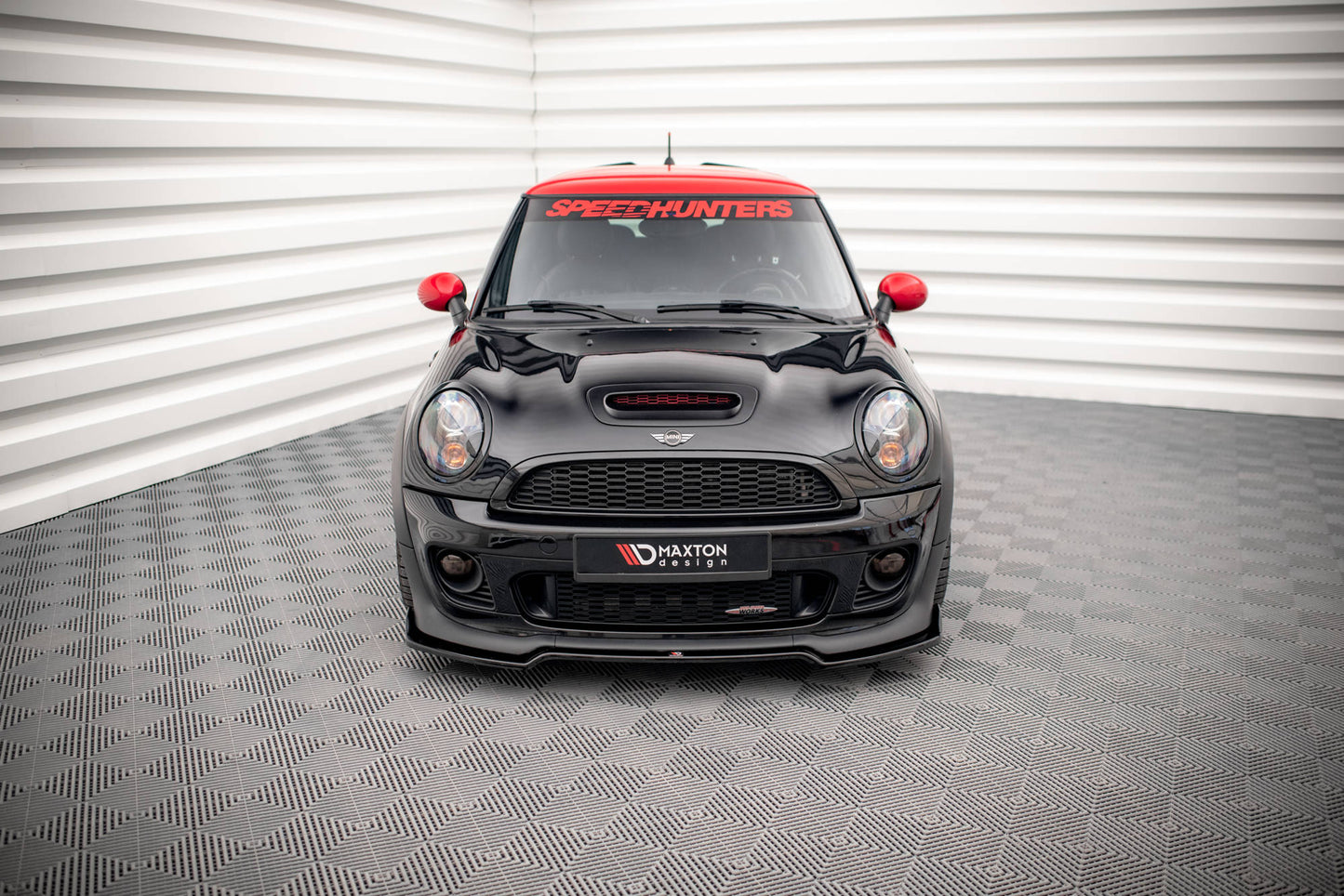 Front Ansatz V.2 für Mini Cooper John Cooper Works R56 schwarz Hochglanz