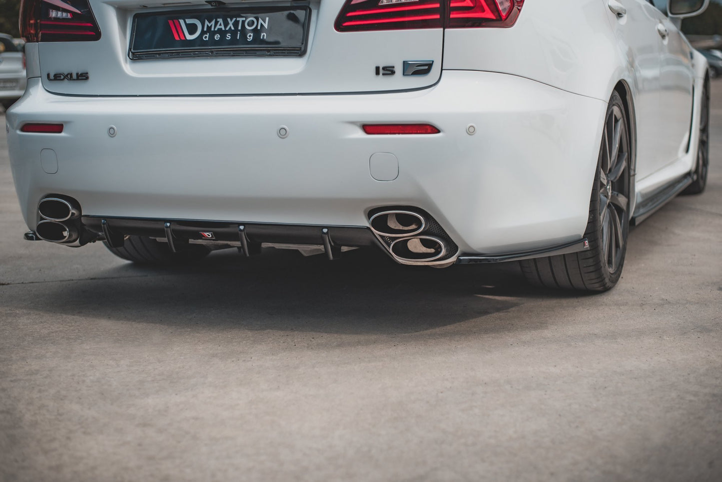 Diffusor Heck Ansatz für Lexus IS F Mk2 schwarz Hochglanz