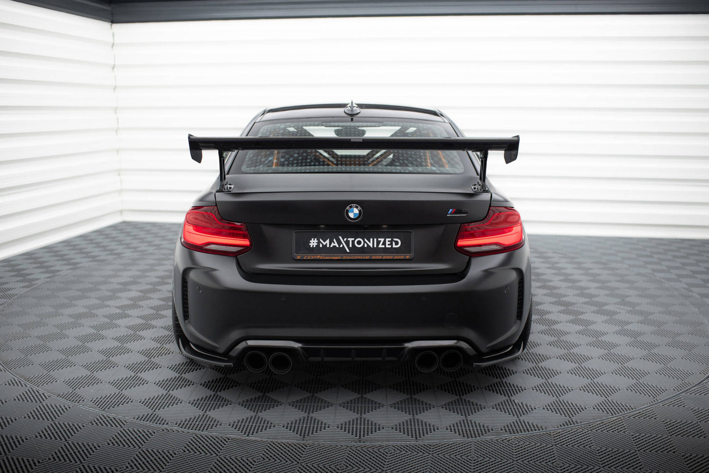 Carbon Spoiler With External Brackets Uprights BMW M2 F87 / 2 / 2 M-Paket F22