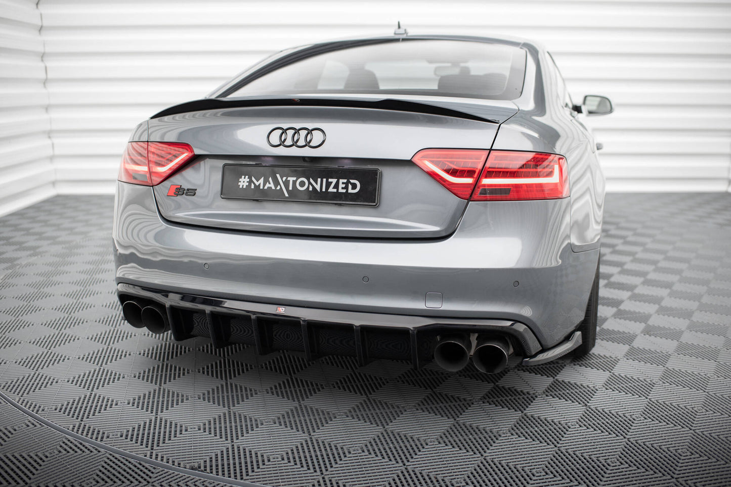 Diffusor Heck Ansatz für Audi S5 Coupe / Sportback 8T Facelift