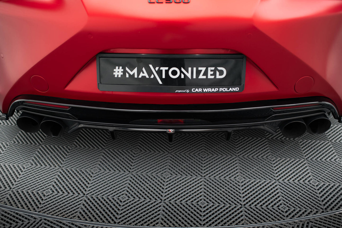 Diffusor Heck Ansatz für Lexus LC 500 schwarz Hochglanz
