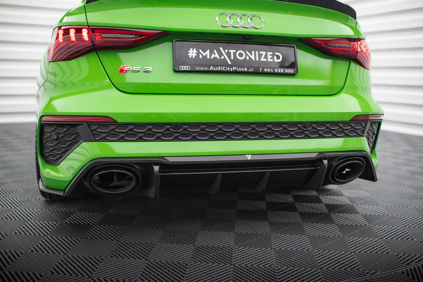 Prepreg Carbon Fiber Diffusor Heck Ansatz für Audi RS3 8Y