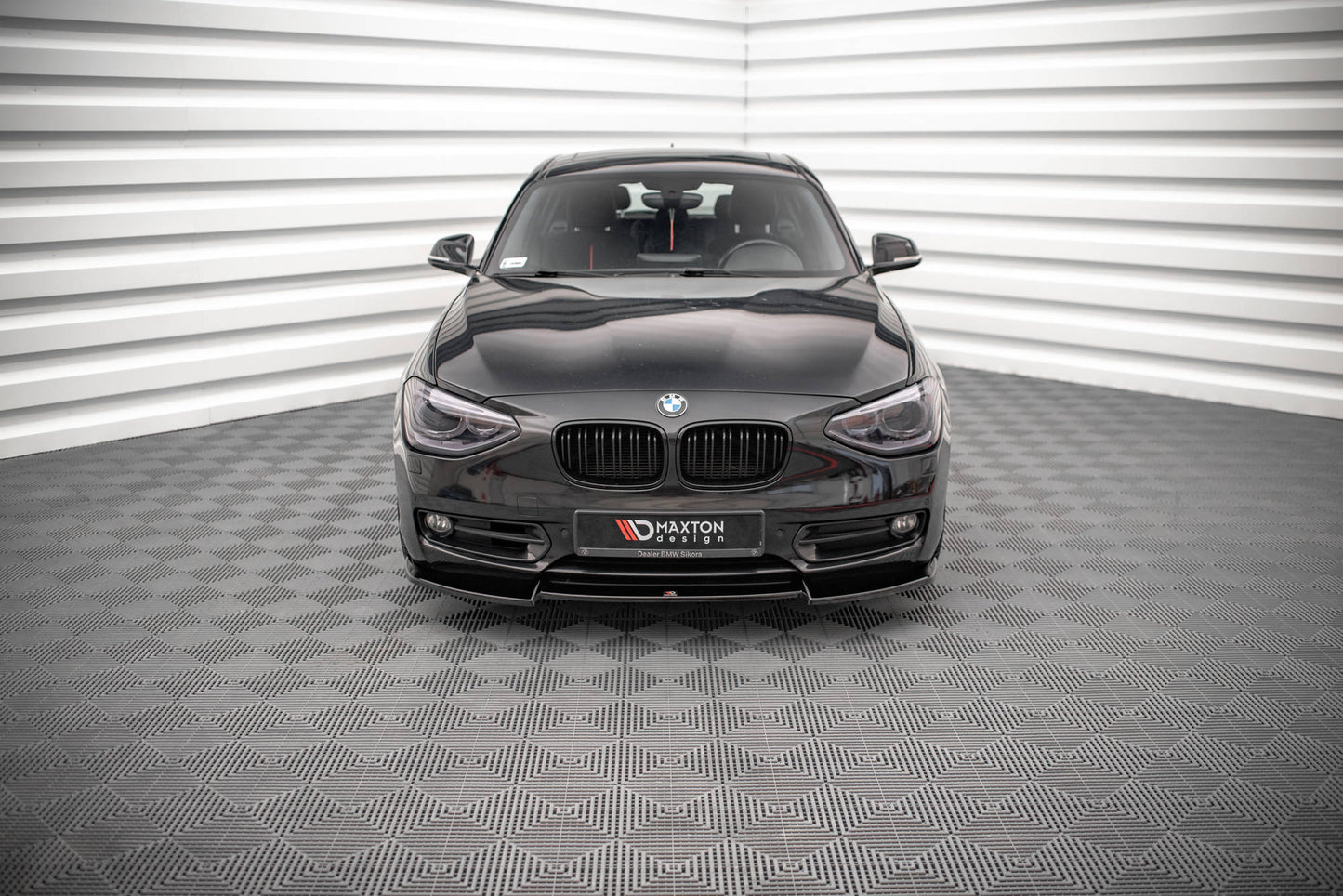 Front Ansatz V.2 für BMW 1er F20 schwarz Hochglanz