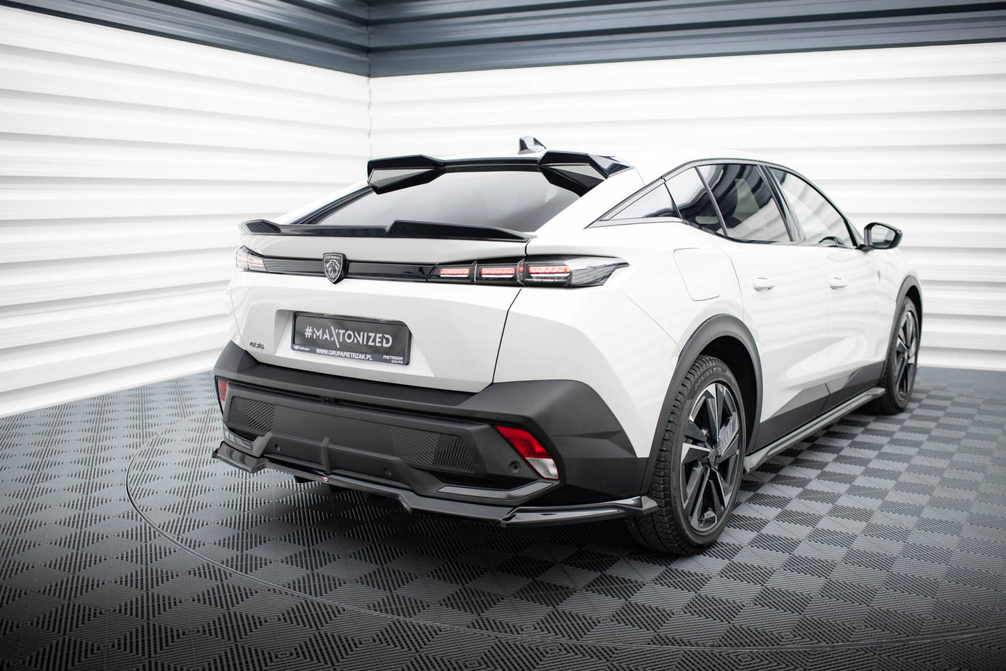 Niedriger Spoiler CAP 3D für Peugeot 408 Mk1 schwarz Hochglanz