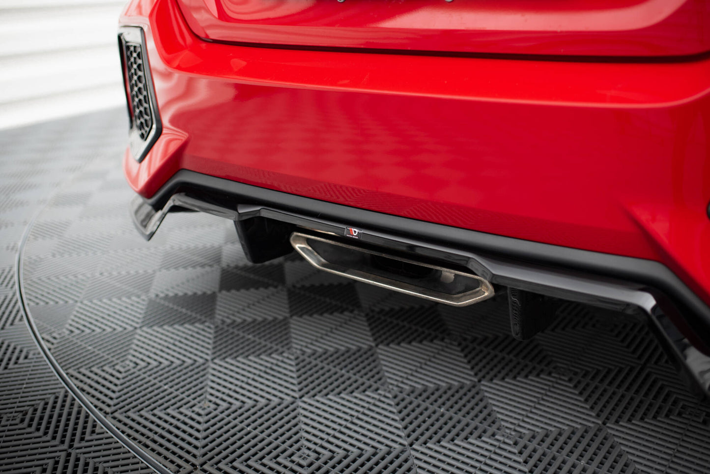Mittlerer Cup Diffusor DTM Look Heck Ansatz für Honda Civic SI Mk10 schwarz Hochglanz