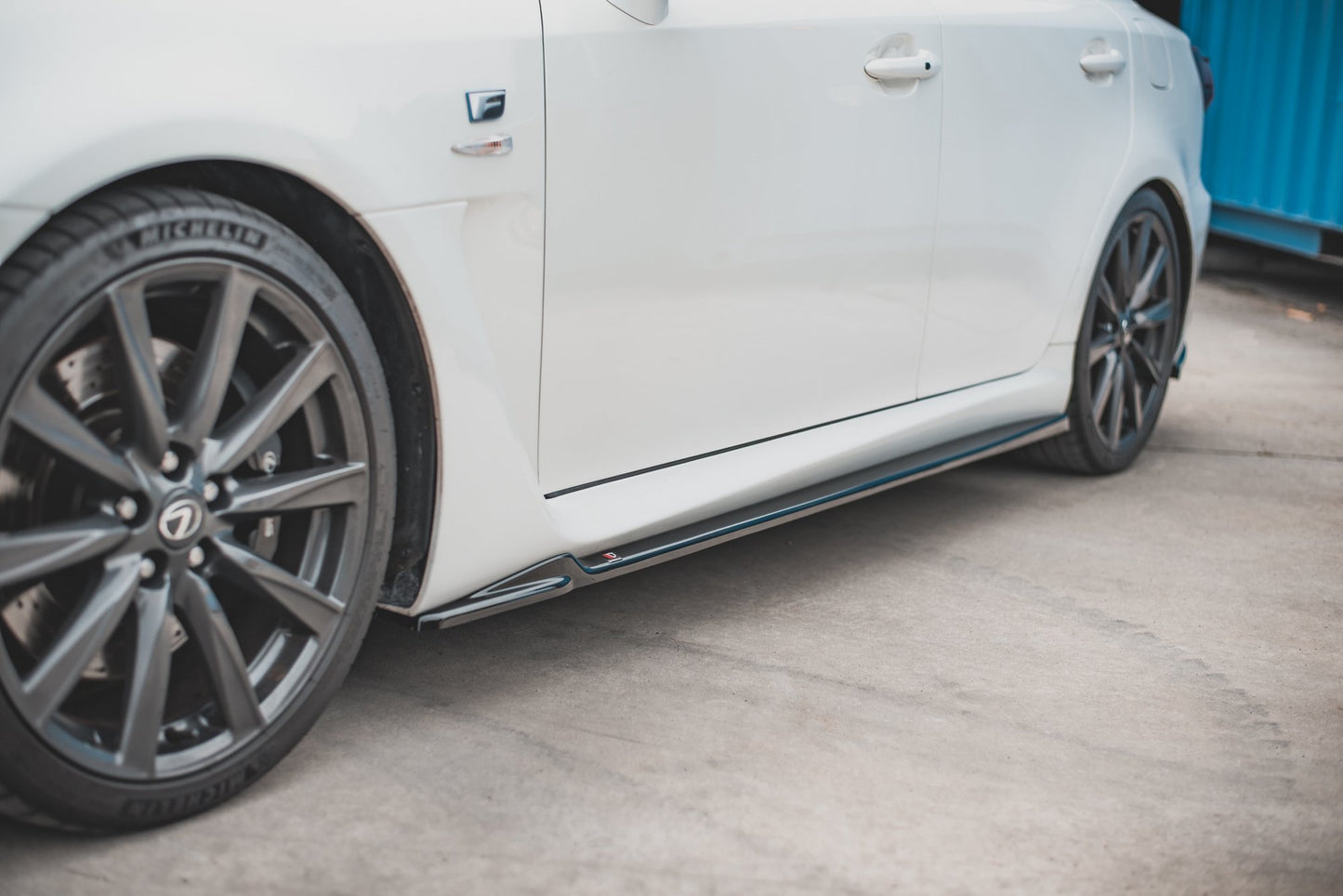 Seitenschweller Ansatz für Lexus IS F Mk2 schwarz Hochglanz