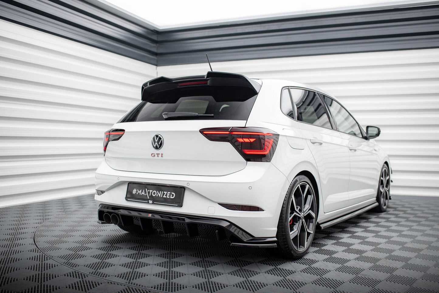 Diffusor Heck Ansatz für VW Polo GTI Mk6 Facelift