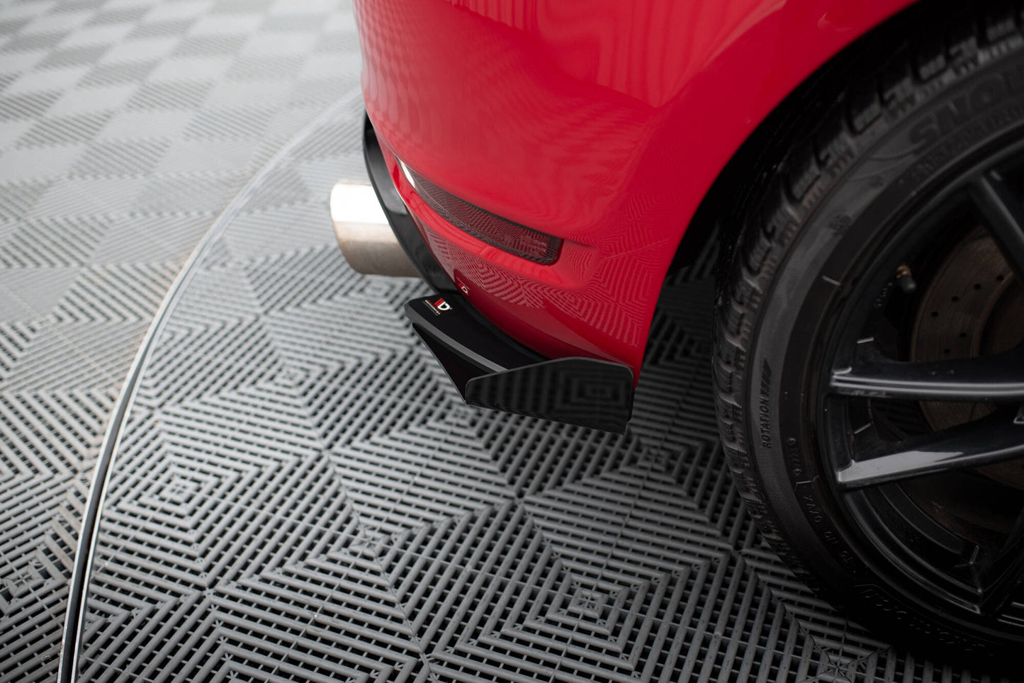 Street Pro Heck Ansatz Flaps Diffusor + Flaps für VW Golf GTI Mk6 schwarz Hochglanz