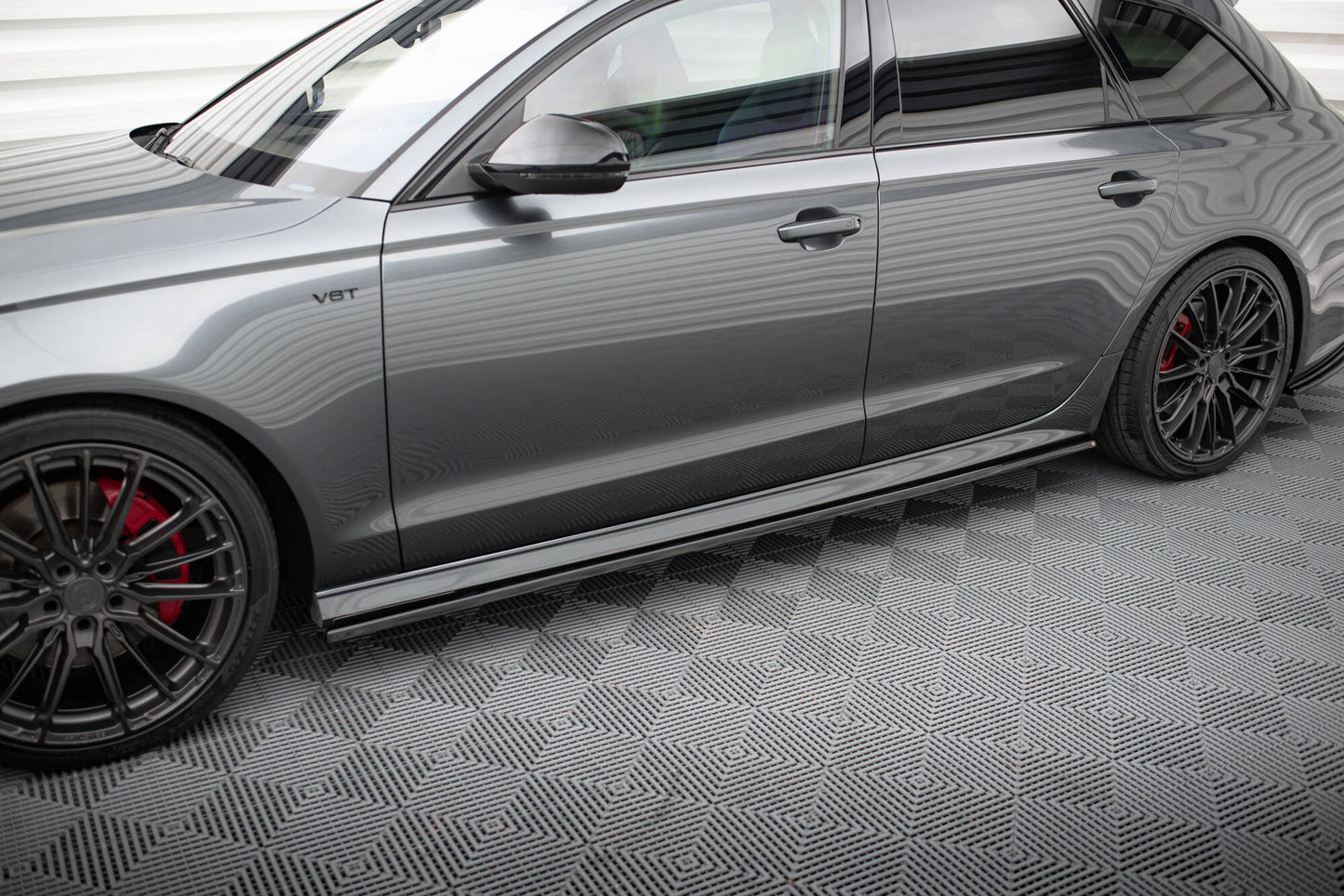 Dokładki Progów Audi S6 / A6 S-Line / A6 C7 FL schwarz Hochglanz