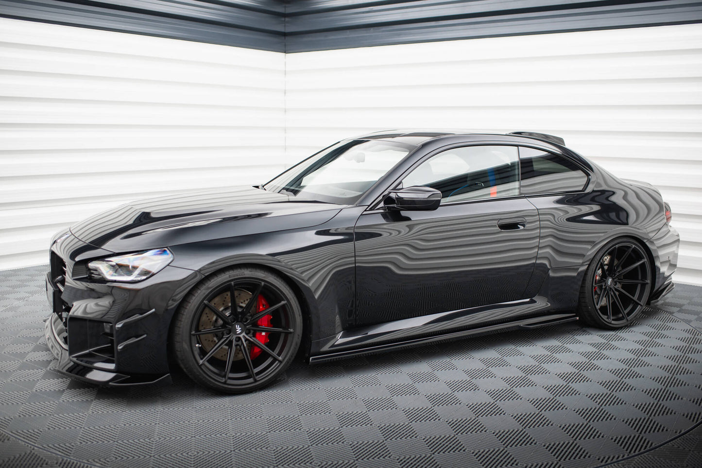 Seitenschweller Ansatz für V.1 für BMW M2 G87 schwarz Hochglanz