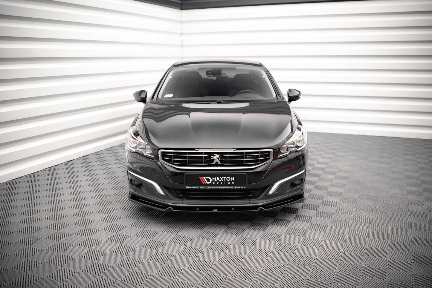 Front Ansatz V.1 für Peugeot 508 GT Mk1 Facelift schwarz matt