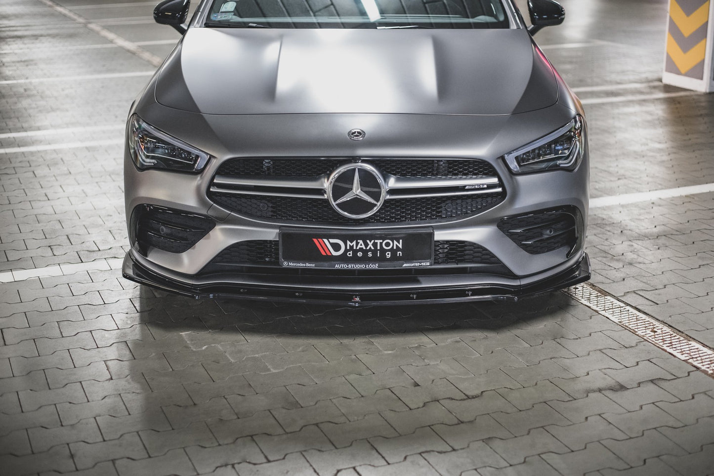 Front Ansatz V.2 für Mercedes-AMG CLA 35 Aero C118 schwarz Hochglanz