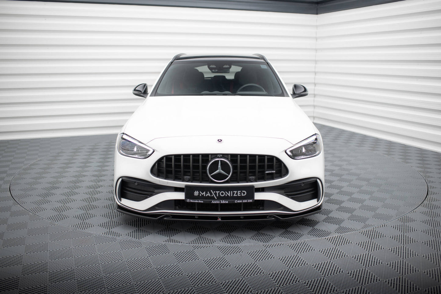 Front Ansatz V.1 für Mercedes-Benz C AMG-Line / 43 AMG W206 schwarz Hochglanz