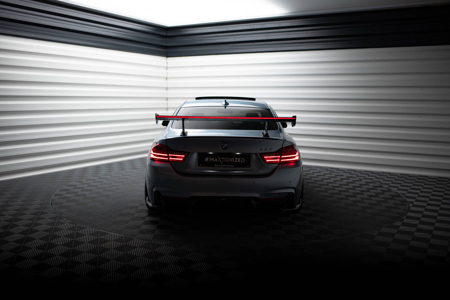 Carbon Spoiler With Internal Brackets Uprights + LED BMW 4er F32 / 4 F32 M-Paket Coupe
