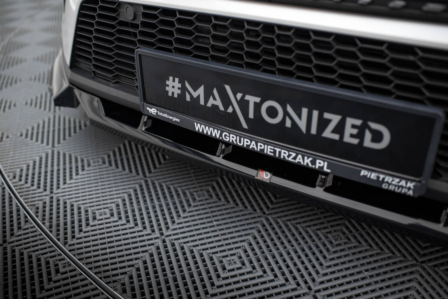 Front Ansatz für Peugeot 408 Mk1 schwarz Hochglanz
