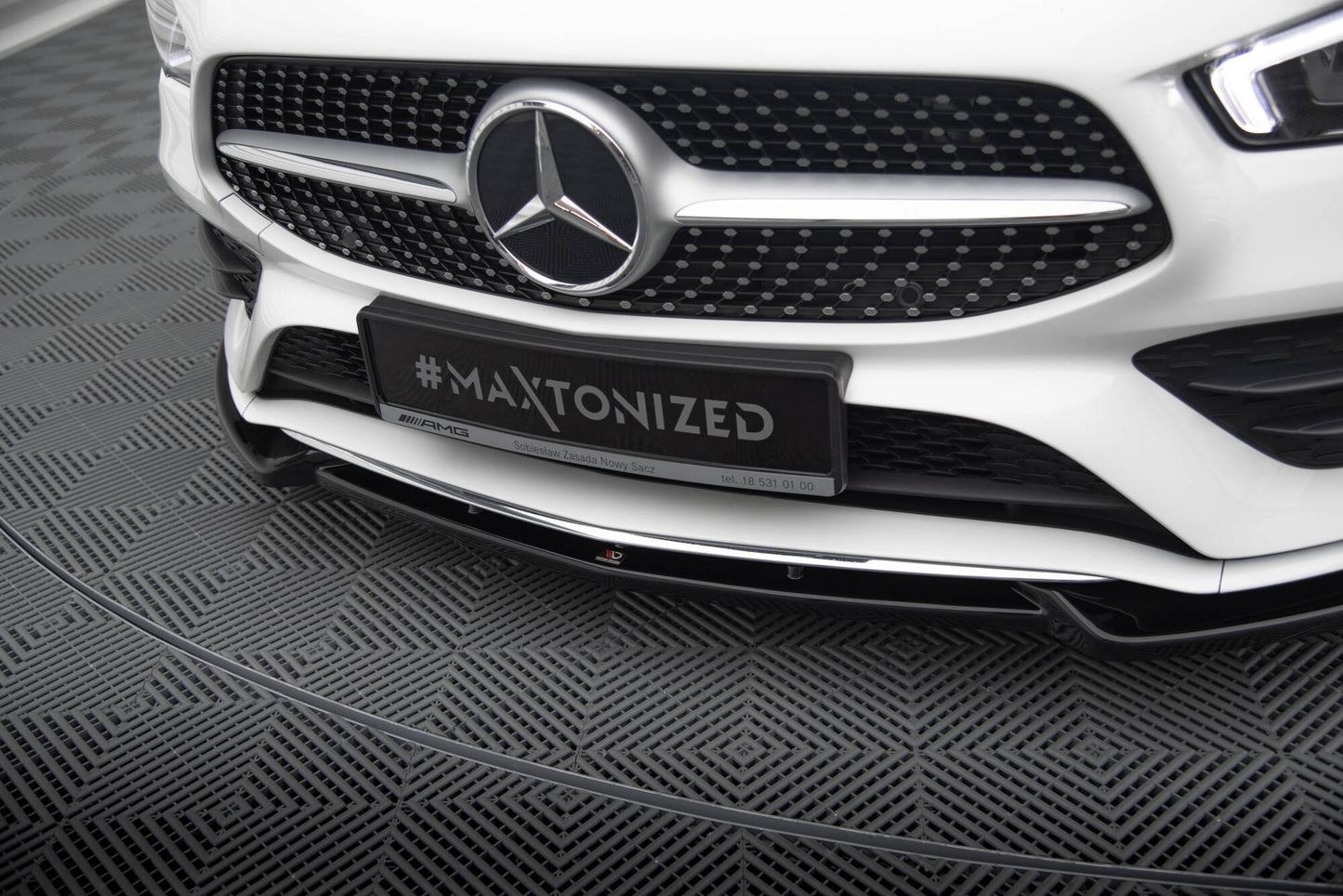 Front Ansatz V.2 für Mercedes-Benz CLA A35 AMG / AMG-Line C118 schwarz Hochglanz