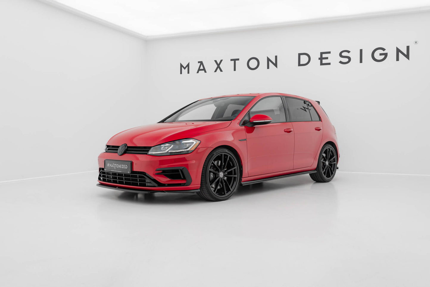 Front Ansatz V.5 für VW Golf R / R-Line Mk7 Facelift schwarz Hochglanz