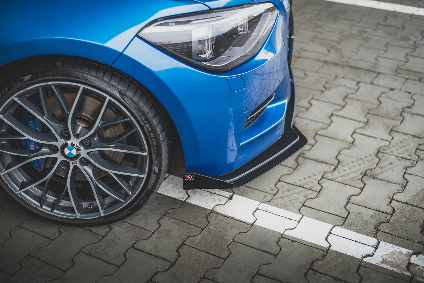 Street Pro Front Ansatz für +Flaps für BMW M135i F20 schwarz Hochglanz